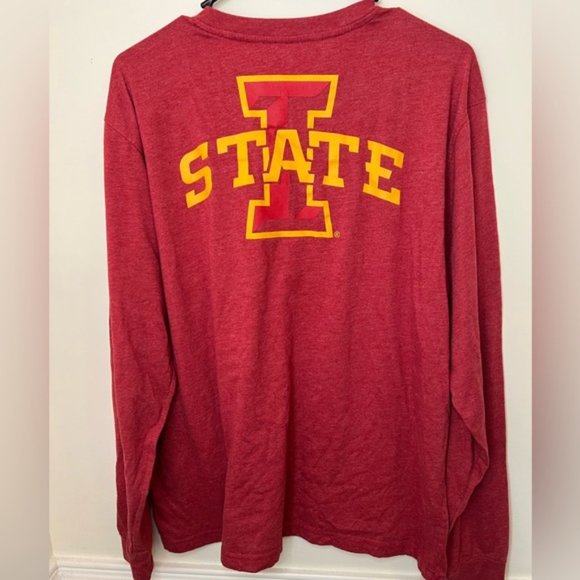 IOWA STATE long sleeve T-shirt men’s size XL womens 2X Red - Picture 2 of 4